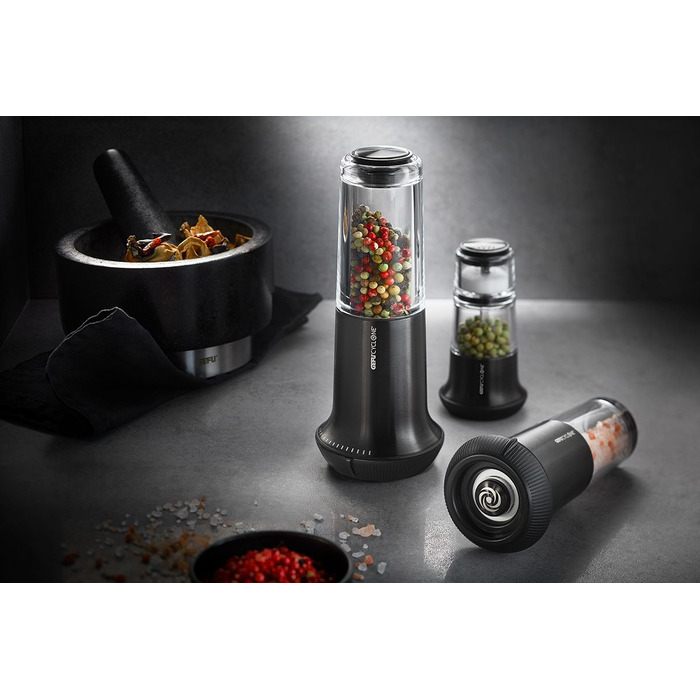 Млин для солі та спецій, 18,5 см чорний X-Plosion Gefu