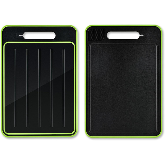 Дошка для розморожування та нарізання 36,5 х 25 см, чорний/зелений SMELEYOU