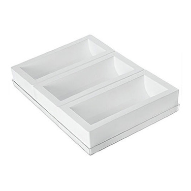 BUCHE/3 Форма силіконова 250X90 мм, h70 мм, v1300 ml (3 шт + таця)