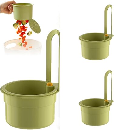 Сітчастий фільтр для раковини, фільтр для раковини, зливний кошик для раковини, органайзер для раковини, кухонне начиння, кошик для фільтра для раковини, кошик для зливу для кухні, підвісний фільтр для кухонного змішувача, (білий ) (зелений, 3 шт.)