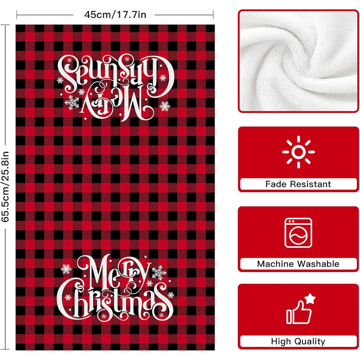 Набір з 4 різдвяних кухонних рушників 45 x 65 см, набір N Ohok