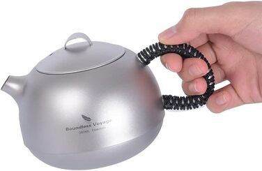 Набор титановых чайников iBasingo с фильтром, ручкой и крышкой для защиты от ожогов Офисный чайный сервиз 380 мл Набор чашек для чайника для домашнего ультралегкого кемпинга Мини-чайник Ti3109D (Ti3108d только 380 мл чайник с сетчатым пакетом)