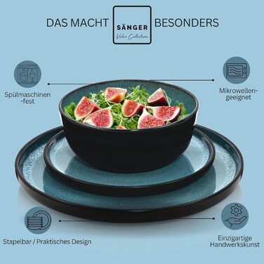 Кам&39яні миски для пасти 6 предметів, набір мисок для пасти на 6 осіб, набір мисок можна мити в посудомийній машині та використовувати в мікрохвильовій печі, велика багатофункціональна миска темно-сірого кольору 750 мл VALUE COLLECTION (Vigo, набір посуд