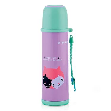 Термос детский для чая Fissman 480 мл черный Котенок (9694)