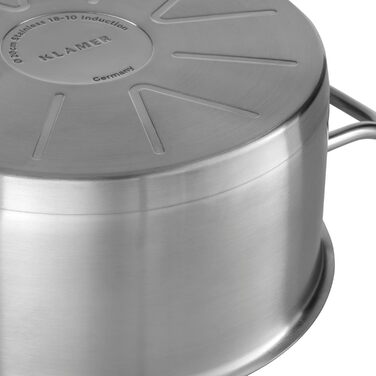Набір каструль з нержавіючої сталі зі скляними кришками, 4 предмети Klamer