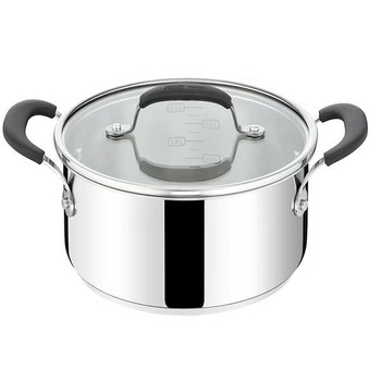Tefal Кастрюля с крышкой, Jamie Oliver Home Cook, 3.1 л, 20 см, нержавеющая сталь