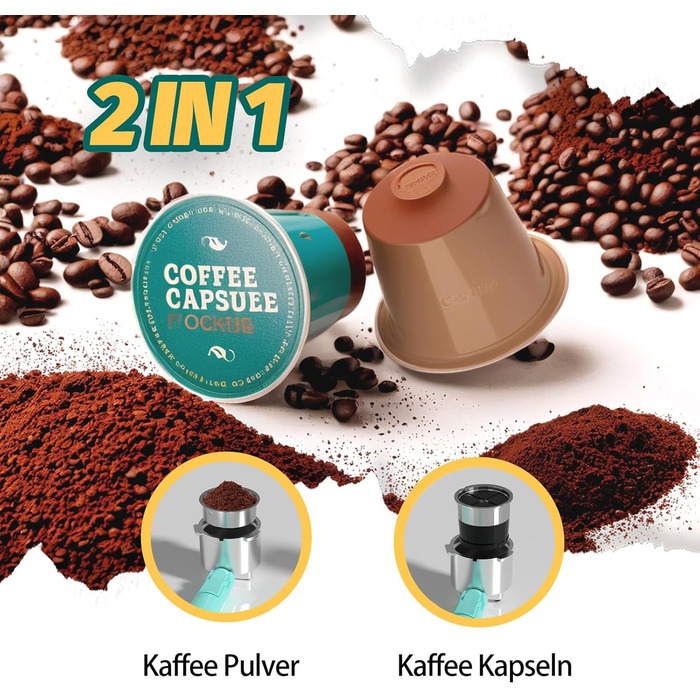 Кавомашина Empstorm Espresso Portafilter з піноутворювачем для молока, еспресо-машина 20 бар з портафільтром, еспресо-машина 2 в 1 для порошку та капсул, резервуар для води 1,5 л, кавоварка з портафільтром, білий (світло-блакитний)