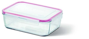 Прямокутний скляний контейнер Emsa CLIP&CLOSE, 1,3 л