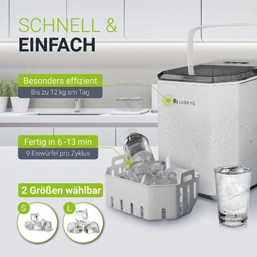 Льодогенератор 1,2 л 12 Вт Juskys