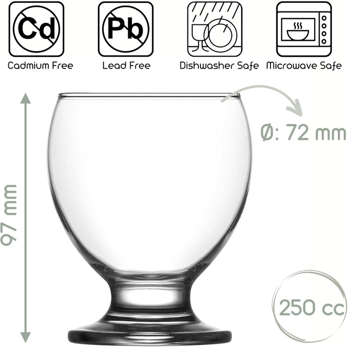 Набір креманок для мороженого 6 шт. 250 мл NORDIC SCHILLER