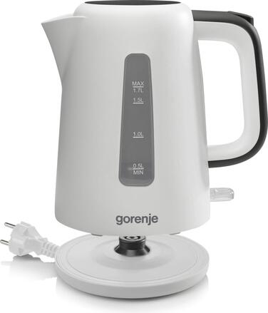 Gorenje Электрочайник 1.7л, Strix контроль, пластик, белый