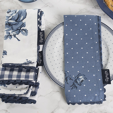 Набір серветок CreativeTops Vintage Indigo, бавовна 100%, 4 шт.