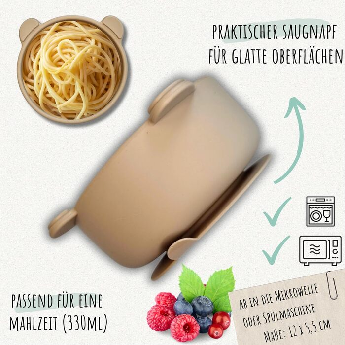 Набір дитячого посуду, 3 предмети, світло-коричневий C|UTE