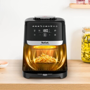 Tefal Мультипіч Easy Fry Silence, 1670Вт, чаша-5л, сенсорне керув., 10 програм, пластик, чорний