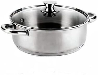 Чотири каструлі для індукції діаметром CI18, нержавіюча сталь 18/10, (3 літри, 24 см)