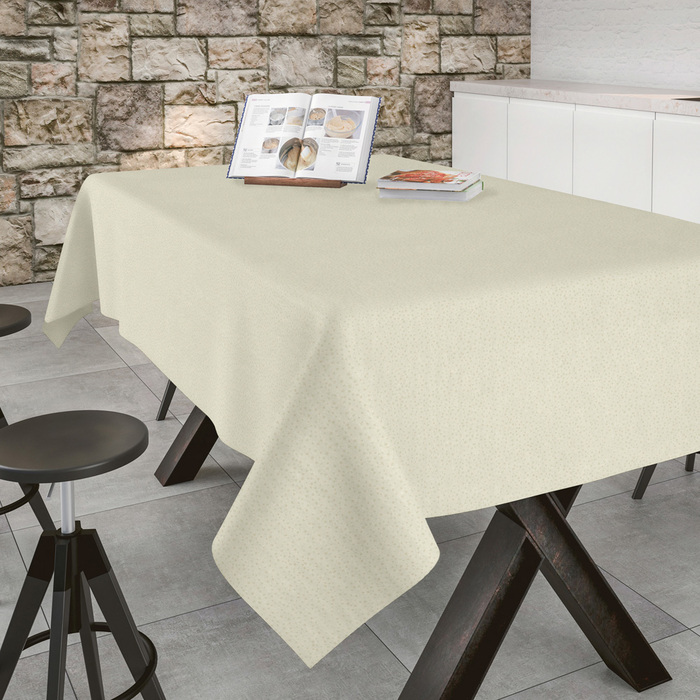 Скатерть Aitana textil Goya Beige, жаккард, 140 х 200 cм