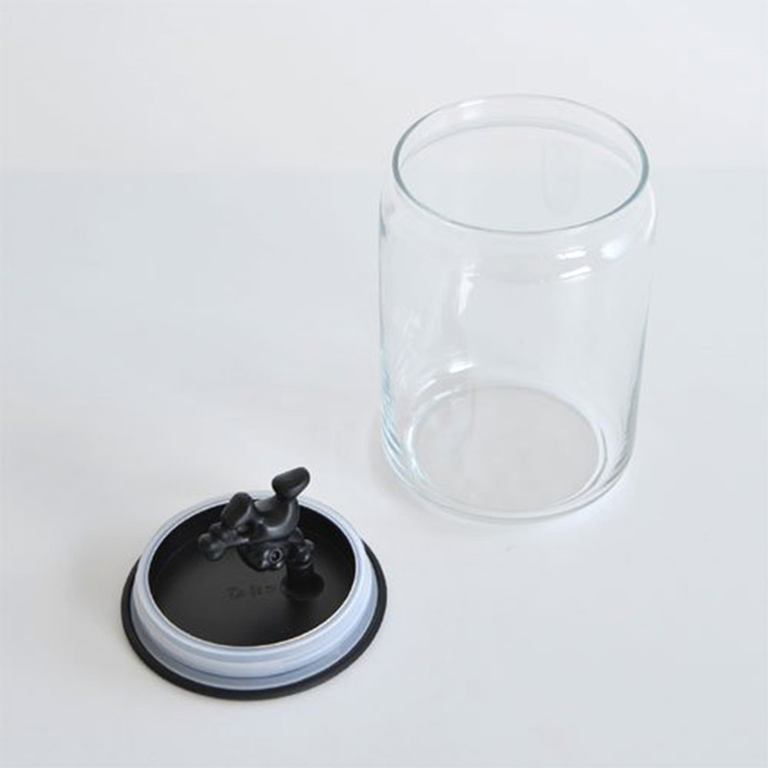 Ємність для зберігання 0,9 л прозора / чорна Gianni Alessi