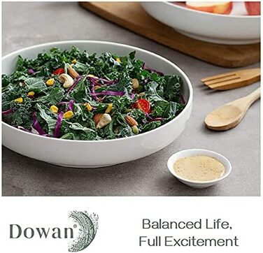 Миска сервірувальна порцелянова 1,89 л, набір 2 предмети, білий Dowan