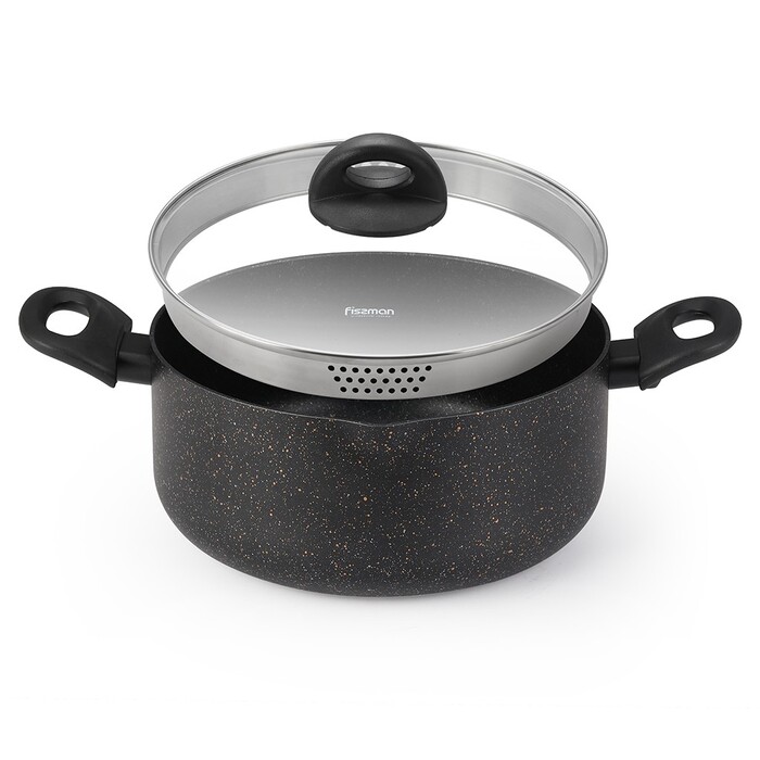 Каструля з скляною кришкою 28 см 6,9 л PROMO Fissman
