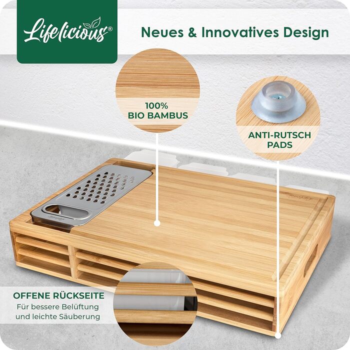 Преміальна обробна дошка з піддонами для крапель LIFELICIOUS