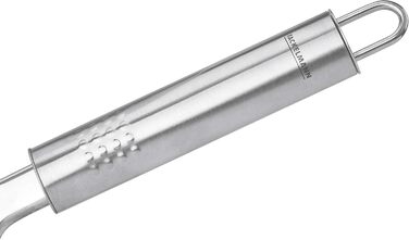 Відкривачка для консервів Fackelmann OVAL GRIFF, практична відкривачка для консервів з нержавіючої сталі, універсальна відкривачка з ергономічною ручкою (колір срібло), кількість (24 x 8 x 4,5 см)