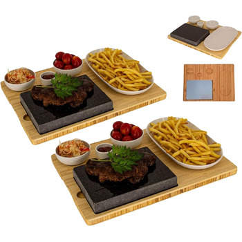 Дошка сервірувальна для стейку з вулканічного каменю 39 х 29 см CAWI