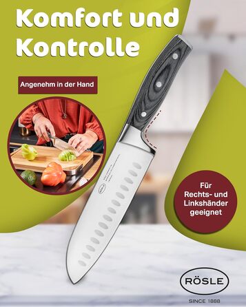 Ніж сантоку 17,5 см Wolfgrey Rosle