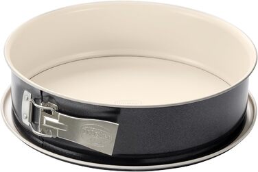Сковорода Dr. Oetker Springform Ø 28 см BACK-TREND, форма для торта з плоским дном, кругла форма для випічки зі сталі з армованим керамікою антипригарним покриттям (колір крем/антрацит), кількість (пучок з розпушувачами, білий, )