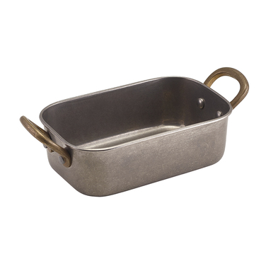 Сковорода для подачи 14.5*9.5*4.5 см, 500 мл, прямоугольная, металлическая, Vintage Steel, GenWare