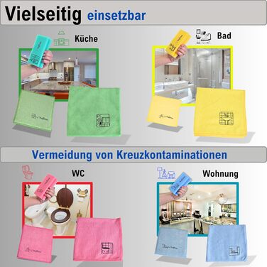 Премиальный набор из 12 губчатых салфеток из микрофибры 18 x 19 см Walfinus