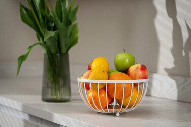 Корзина Ardesto Midori 25х25х13см, металл, дерево, белая