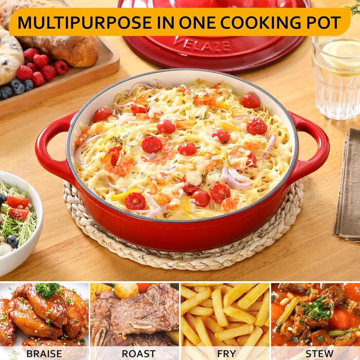 Чугунная кастрюля для выпечки хлеба 28 см, 3.5 л. Velaze