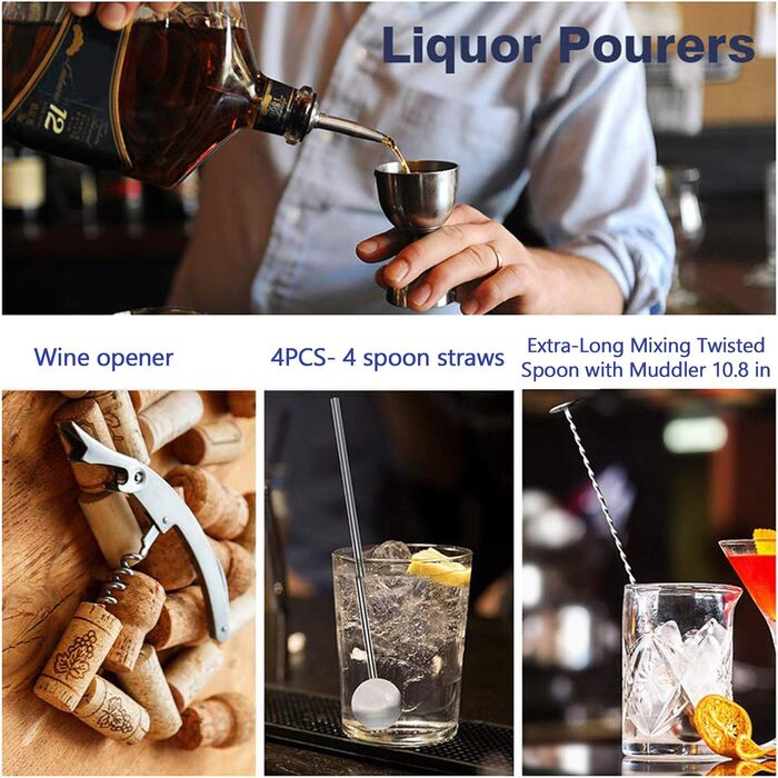 Набір для коктейль з 18 предметів Tonsooze