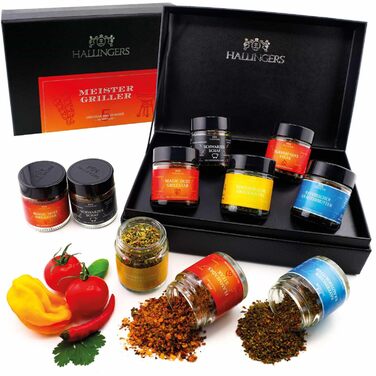 Подарунковий набір спецій ручної роботи, 12 спецій з усього світу (набір) - Літній подарунок та ідеальний подарунок для барбекю День народження, вітання, новоселення, річниця, дружба, Gen Selection, 12 спецій (73651) (Master Griller, 5 спецій (72232))