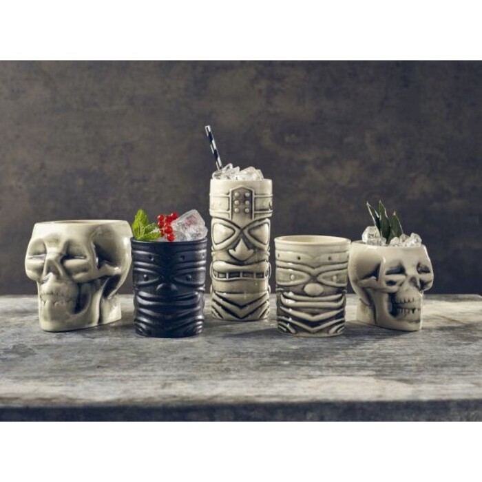 Кружка - череп Тики 400 мл, белая, GenWare