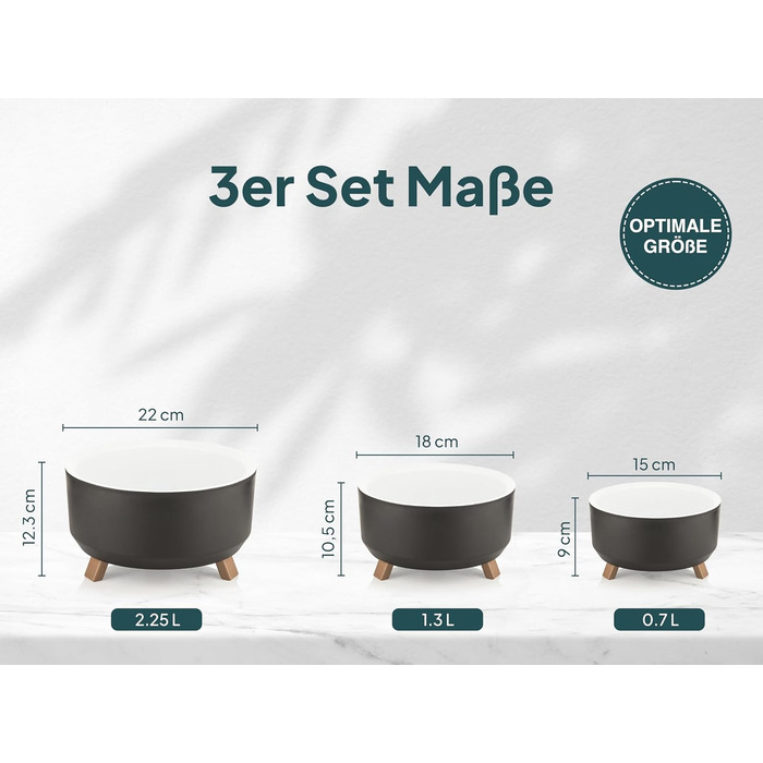 Набір горщиків для квітів 3 шт. Uandu