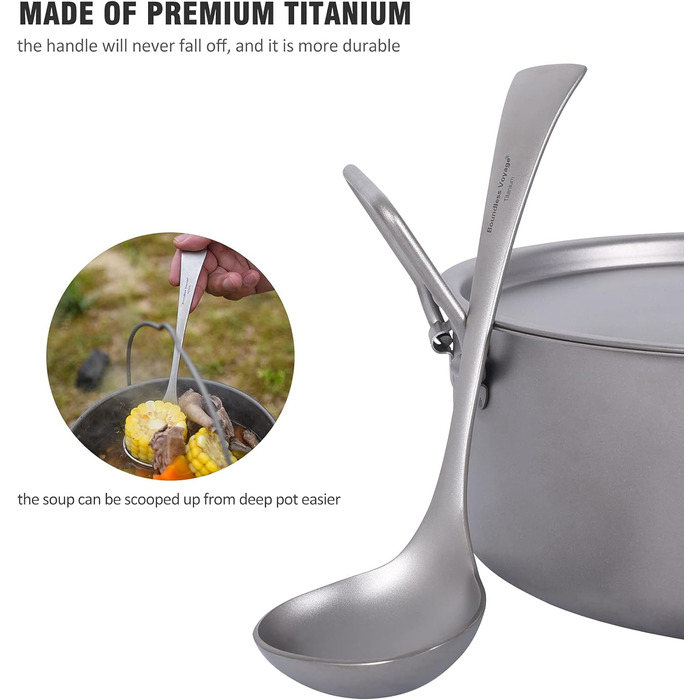 Титановий ополоник для супу iBasingo
