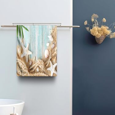 Різдвяні кухонні рушники Kwlegh, рушник для рук, різдвяна ялинка, цукерка-тростина, сніжинка, рушник для пальців, набір з 2 шт. , милий чоловічий банний рушник, високопоглинаючі рушники, 36 шт. (пляжні мушлі)