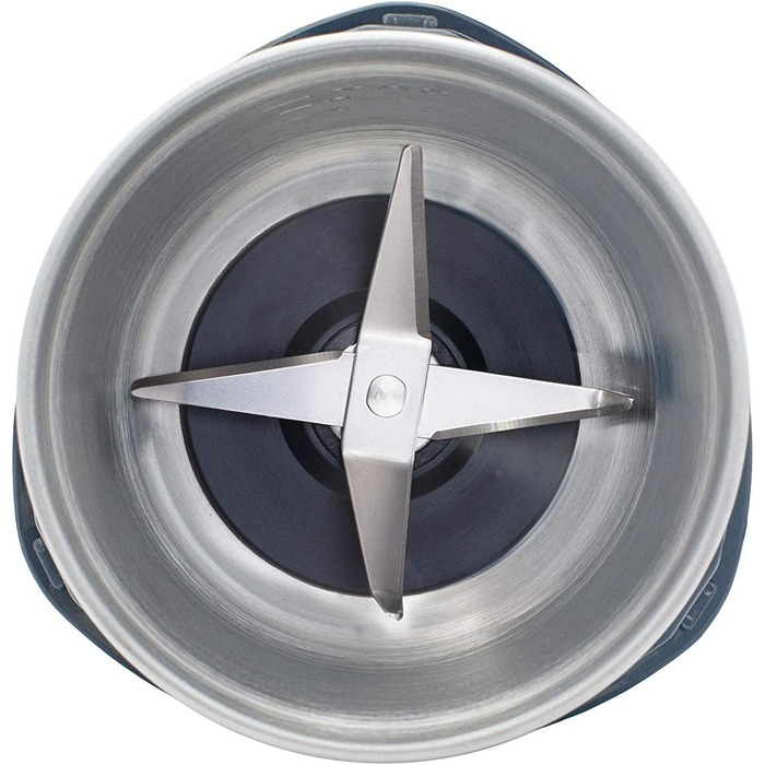 Електрична кавомолка з нержавіючої сталі, подрібнювач з додатковим контейнером з нержавіючої сталі для песто, горіхів, спецій, трав і багато іншого, 200 Вт, сріблястий контейнер з нержавіючої сталі з 4-кратним ножем