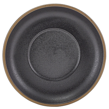 Блюдце 16 см, черное, Kava Black Stoneware, GenWare