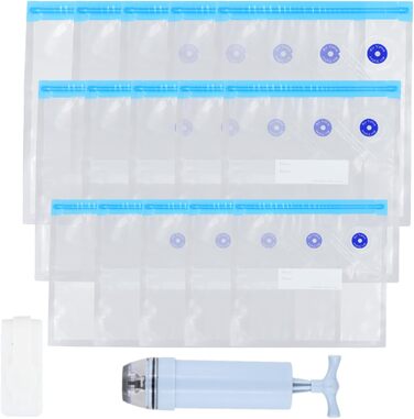 Вакуумні пакети 15 пакетів 21 х 22/26 х 28/ 26 х 34 см YILANJIN