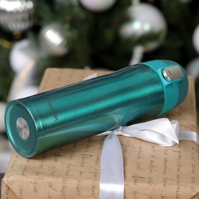 Термос-кухоль Fissman 450 мл голубий (9624)