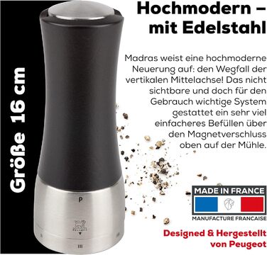 Ручне регулювання помелу u'Select, висота 16 см, 36140 (млин для перцю, шоколад)