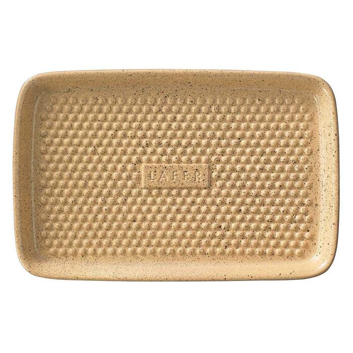 Блюдо для гриля з круглої гратами прямокутне, бежеве / чорне, 33 x 23 x 3,5 см, Lafer BBQ Römertopf