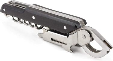 Штопор Peugeot з різаком для капсул, відкривачкою для пляшок і кріпильним кільцем, клавелін, нержавіюча сталь / ABS, 14 см, 200428