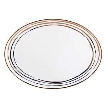 Блюдо овальна Mikasa Swirl Gold, діам. 35 см