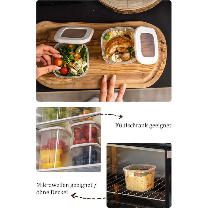 Герметичні банки для зберігання Viwares з кришками Набір з 24 контейнерів для зберігання БЕЗ БІСФЕНОЛУ А Для зберігання борошна та цукру в мюслі Практичний ящик для зберігання кухні для всіх продуктів (набір з 24 білих)