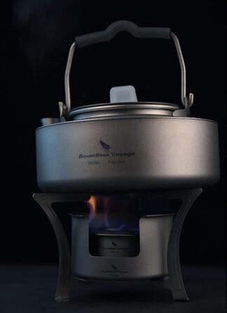 Титанова спиртоварка Спиртоварка Алкогольний обігрівач Кемпінг Дров'яна піч з підставкою Вулична туристична піч Туристична піч Виживання Трекінг Аксесуари для походів (Ti2013c Алкогольний обігрівач і підставка)