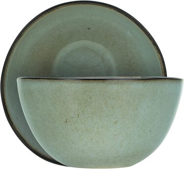 Набір посуду на 2 персони, 8 предметів, сіро-зелений Stone Creatable