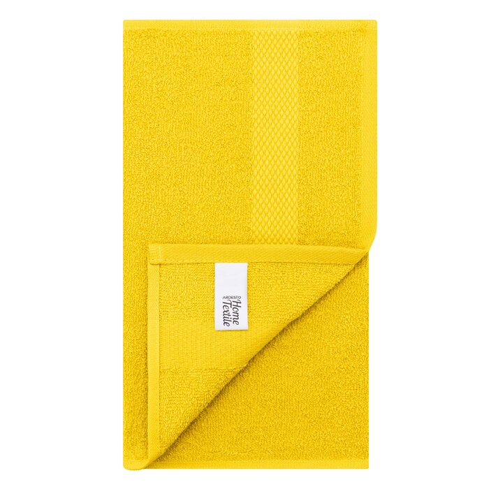 Рушник махровий Ardesto Essence 30х50см, 100% бавовна, жовтий